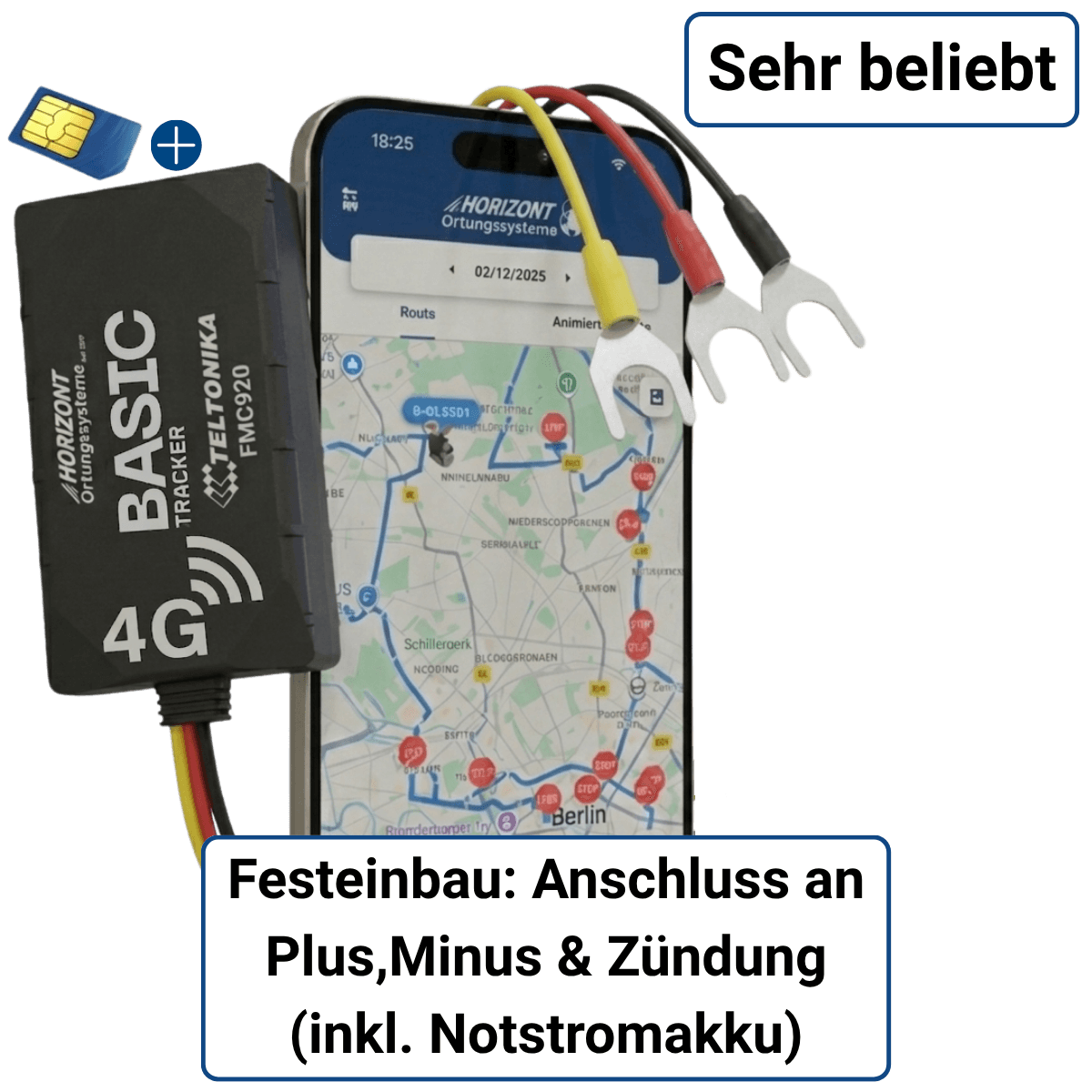 PKW & LKW 4G GPS Auto Tracker - Basic Model - Einfache Montage - Mit Abo - GPS Tracker fuer Fahrzeuge