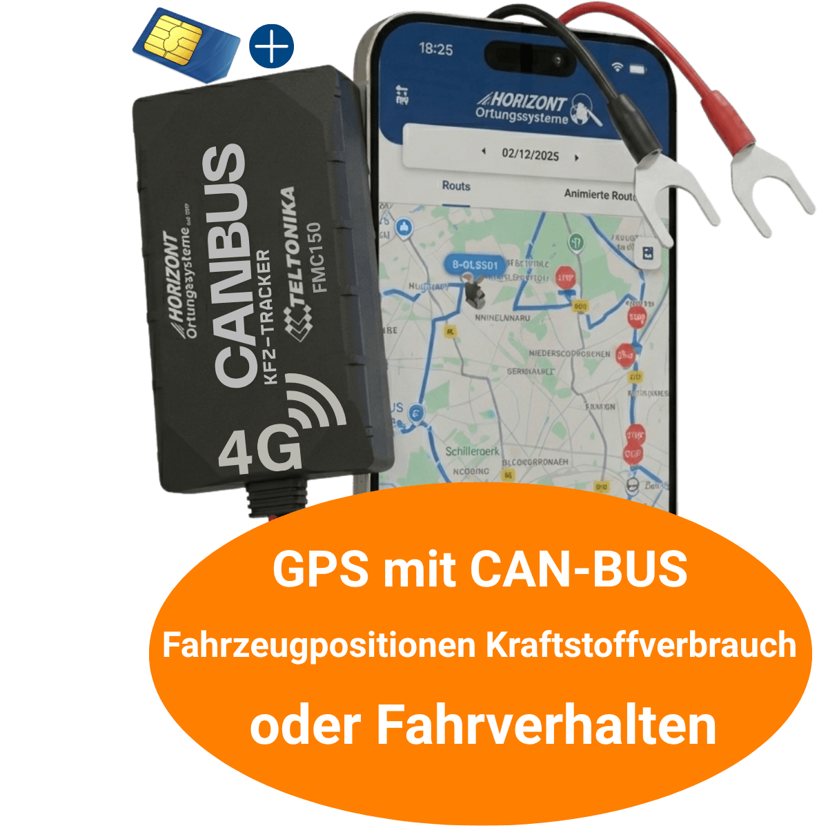 PKW & LKW 4G GPS Auto Tracker mit CAN Bus - Mit Abo