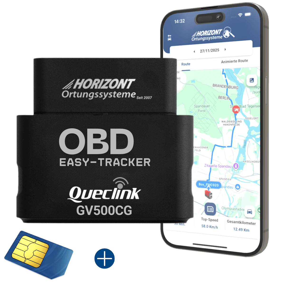 OBD 4G Smart Paket, GPS Tracker für Fahrzeuge Ohne Abo - GPS Tracker für Fahrzeuge